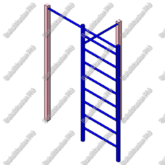 ТУРНИК ДВОЙНОЙ СО ШВЕДСКОЙ СТЕНКОЙ