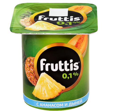 Йогуртный продукт Фруттис 0,1% 110г Лесн ягоды ананас дыня, шт