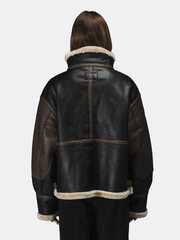 Куртка Alpha Industries Faux Leather B-3 Mod Jacket Espresso (Коричневый)