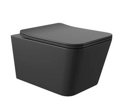 Aqueduto Macio Tornado MACT2140 Унитаз подвесной безободковый, с микролифтом, матовый черный фото