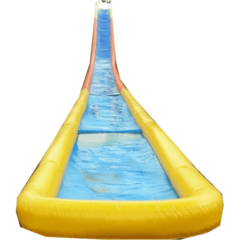 Водная горка с надувным дном, герметичная ТУРБО "Капля", длина 80 метров