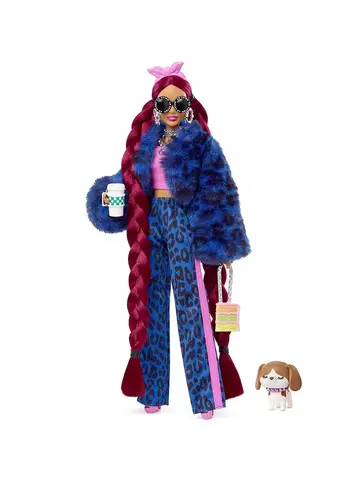 Кукла Барби Экстра в синем спортивном костюме HHN09