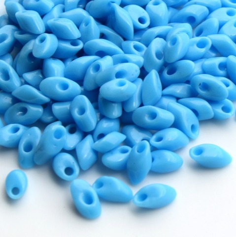 LMA-0413 Бисер-лепестки Миюки Голубой непрозрачный /Miyuki long Magatama Opaque Turquoise Blue