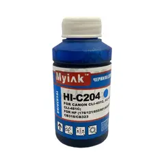 Чернила универсальные для CANON CLI-451C, 455C, 471C; HP (178,655, 901, 920) HI-C204 (70мл, Cyan Dye) MyInk