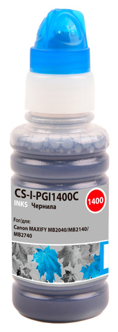 Чернила Cactus CS-I-PGI1400C Голубой / Cyan / Cyan 100мл для Canon MAXIFY MB2040/MB2140/MB2740