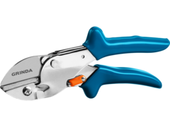 GRINDA P-44, 190 мм, закаленная сталь, стальные рукоятки, покрытие ПВХ, контактный секатор, PROLine (423444)