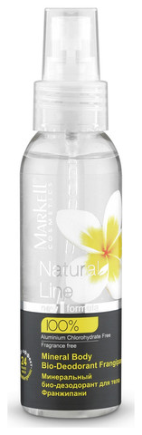 Markell Natural Line Минеральный био-дезодорант для тела франжипани 100 мл