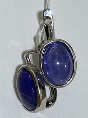 Танзанит 2379 (серьги из серебра)