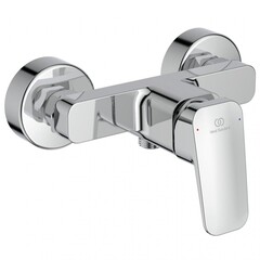 Ideal Standart BD250AA CERAPLAN Настенный смеситель для душа, монтаж на стандартных эксцентриках, металлические накладки, картридж FirmaFlow 38 мм с функцией HWTC (ограничение максимальной температуры горячей воды), без душевого гарнитура, металличес фото