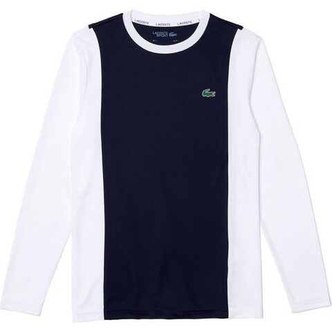 Футболка теннисная tenisowy Lacoste Men’s Sport Breathable Piqu_ Knit T-Shirt - navy blue/white/navy blue/whit