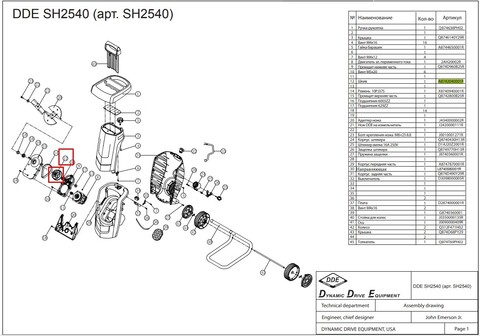 Шкив ведомый DDE измельчителя SH2540 (A8742040001R)