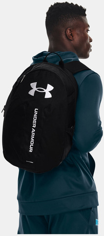 Картинка рюкзак городской Under Armour Hustle Lite Backpack черный-белый - 2