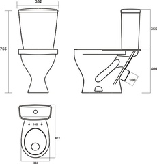 УНИТАЗ-КОМПАКТ SANITA ЭТАЛОН КОМФОРТ
