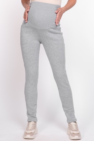Утепленные спортивные брюки для беременных 10894 серый