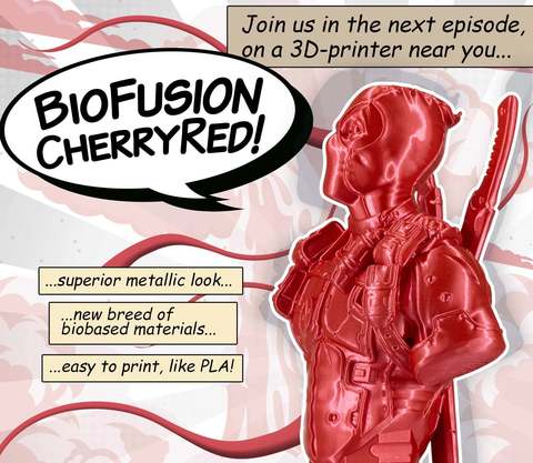 Пластик для 3D-принтера Extrudr BioFusion Cherry Red
