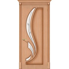 Купить Межкомнатная дверь шпон Лилия дуб остеклённая
