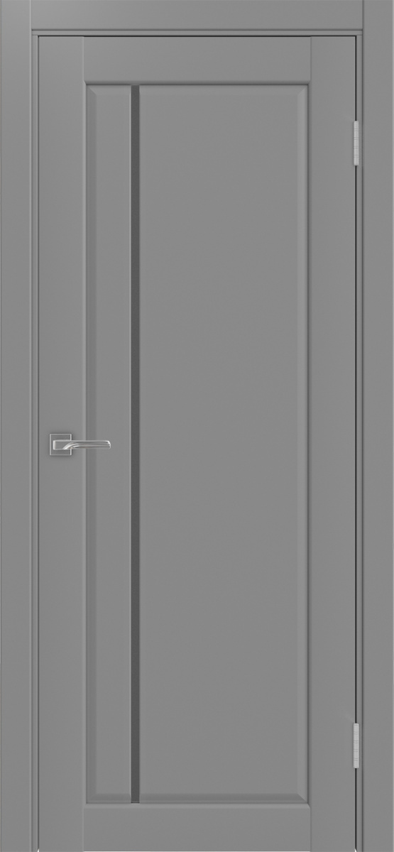 Дверь межкомнатная Оптима Порте Сицилия 711.12, цвет серый, экошпон, стекло графит