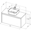 Aquanet 249520 Тумба Nova Lite 100 1+1 ящ. цв. дуб рустикальный (249520)