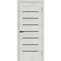 Купить Межкомнатная дверь экошпон Bravo-22.Л Bianco Melinga / Black Shine