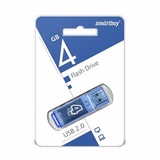 Флешка 4 GB USB 2.0 SmartBuy Glossy (Голубой)
