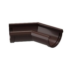 Угловой элемент желоба 135 ПВХ LUXE DOCKE Шоколад