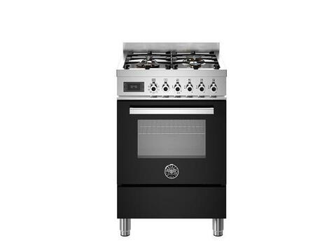 Варочный центр Bertazzoni, 4 газовые конфорки и многофункциональный электрический шкаф, 60 см Черный