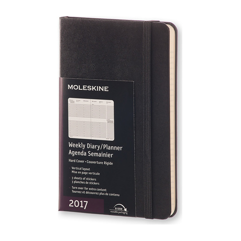 Еженедельник Moleskine Classic Wkly Pocket, цвет черный