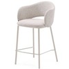 Полубарный стул Maina 65 см, плотный бежевый шенилл, бежевые ножки
