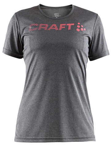 Футболка беговая Craft Prime Run Logo Grey Melange женская