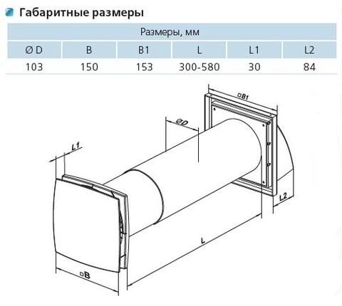 Проветриватель Vents/Домовент Соло РА1-35-9Р