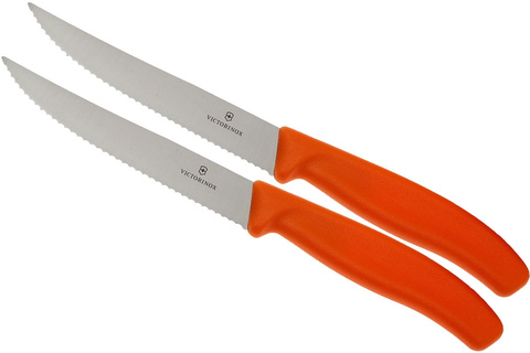Набор ножей кухонных Victorinox Swiss Classic (6.7936.12L9B) компл.:2шт оранжевый блистер