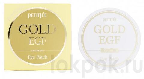 Гидрогелевые патчи для глаз Petitfee Premium Gold EGF Eye Patch, 60 шт