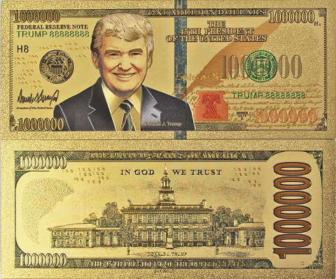 Сувенирная банкнота 1 000 000 долларов "Дональд Трамп"