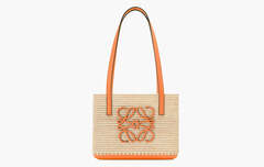 Сумка Loewe Square Basket Mini Bag "Natural / Orange"