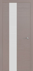 Межкомнатная дверь V-I / Цвет Темно-серый / Остекление "Лакобель белое" / Двери Верда