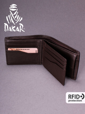 DKB1102R Castanho - Портмоне Dakar с RFID защитой