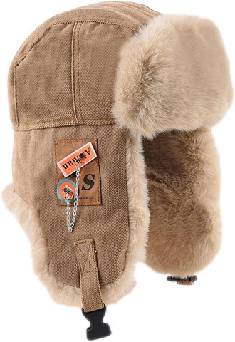 Картинка шапка-ушанка Skully Wear LFM-168 khaki - 10