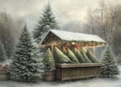 Ёлочный базар №3 - фон неопреновый