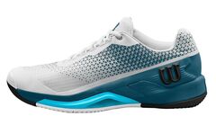 Теннисные кроссовки Wilson Rush Pro 4.0 Clay M - white/blue coral/blue atoll
