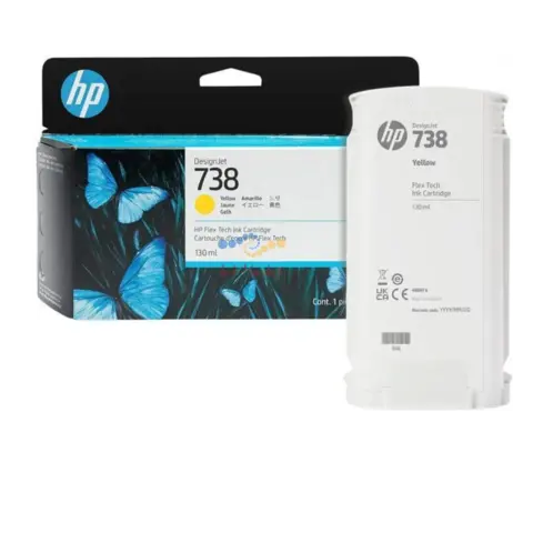 Картридж HP 738 (498N7A) струйный желтый (130 мл) для HP DesignJet T850, T950, T850 MFP, T950 MFP