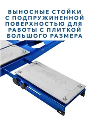 Плиткорез ручной КОБАЛЬТ 1300 х 18 мм, монорельс, литое осн-е, 2 вынос. ноги, каретка 10 подш., колёса., ролик ВК8 TIN 22х6х6 мм (919-388)