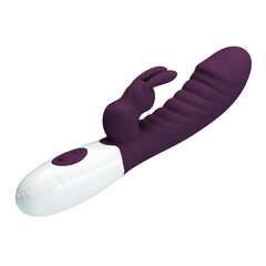 Фиолетовый вибратор-кролик Naughty Bunny - 19,8 см. - 