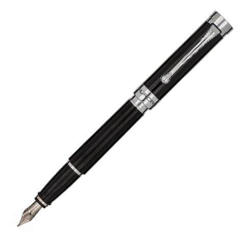 Перьевая ручка Aurora Edo Black CT, перо - F, в подарочной коробке