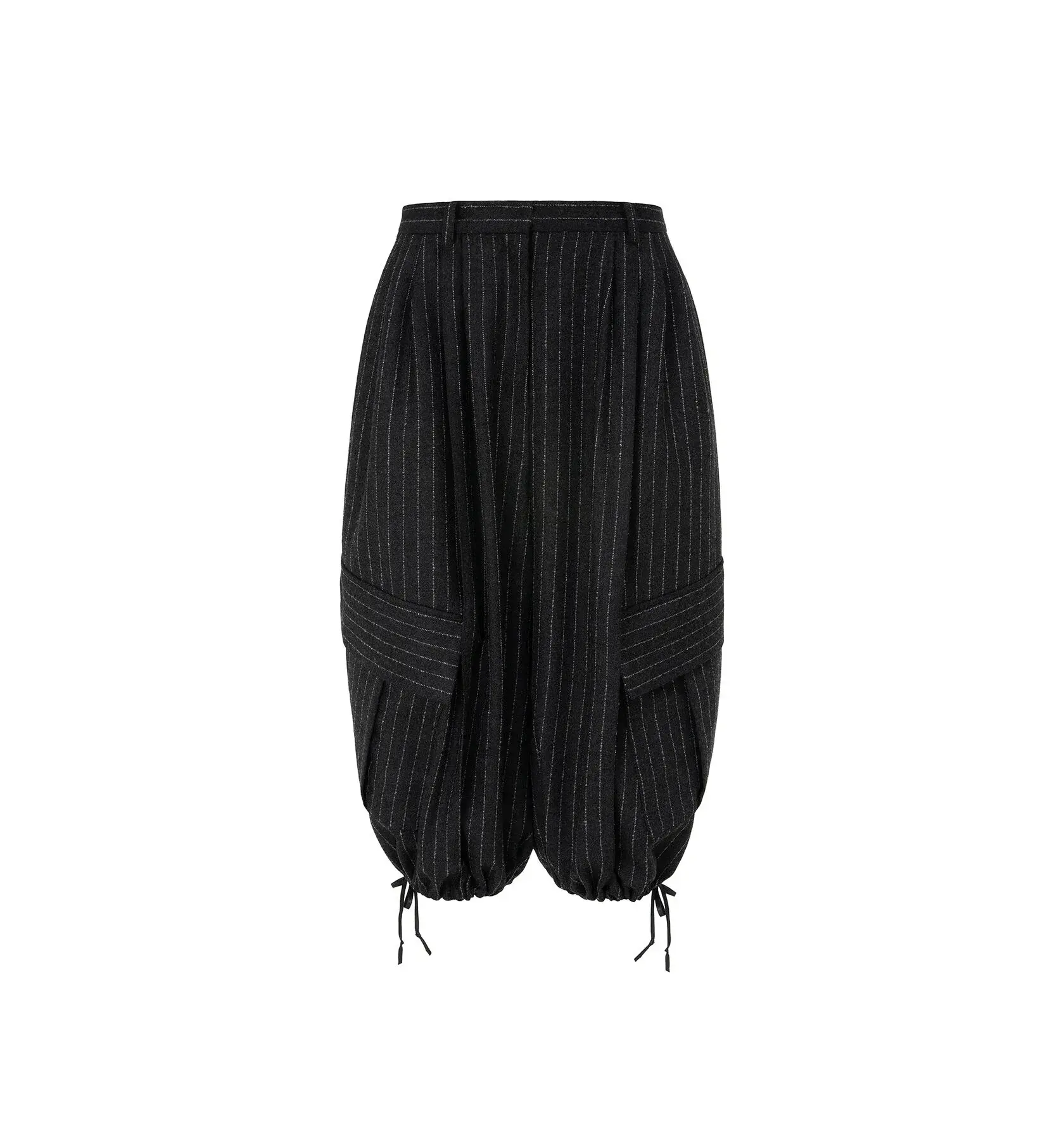 Бриджи из шерти в полоску М, Серые