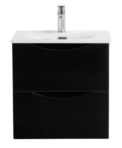 BelBagno MARINO-CER-MINI-500-2C-SO-NL-P MARINO-CER-MINI База под раковину подвесная с двумя выкатными ящиками, Nero Lucido, 496x390x500, MARINO-CER-MINI-500-2C-SO-NL-P