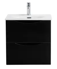 BelBagno MARINO-CER-MINI-500-2C-SO-NL-P MARINO-CER-MINI База под раковину подвесная с двумя выкатными ящиками, Nero Lucido, 496x390x500, MARINO-CER-MINI-500-2C-SO-NL-P фото