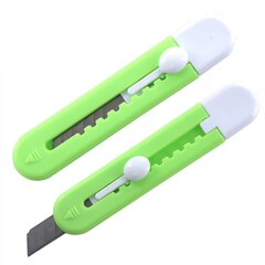 
          Нож канцелярский Alingar, 9 мм, с механической фиксацией лезвия, цветной пластик. корпус, ассорти, блистер