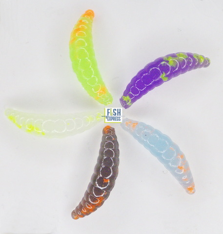 Форелевая силиконовая приманка COOL PLACE MAGGOT 1.6  цвет МИКС 2 (КРОШКА) СЫР