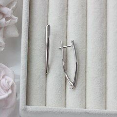 Швензы удлинённые 36*4 мм с английским замком, родий, Ш126