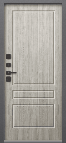 Термодверь входная Центурион Т-6 (2026), 2 замка, 1,4 мм металл, (серый букле+полярный дуб) #3